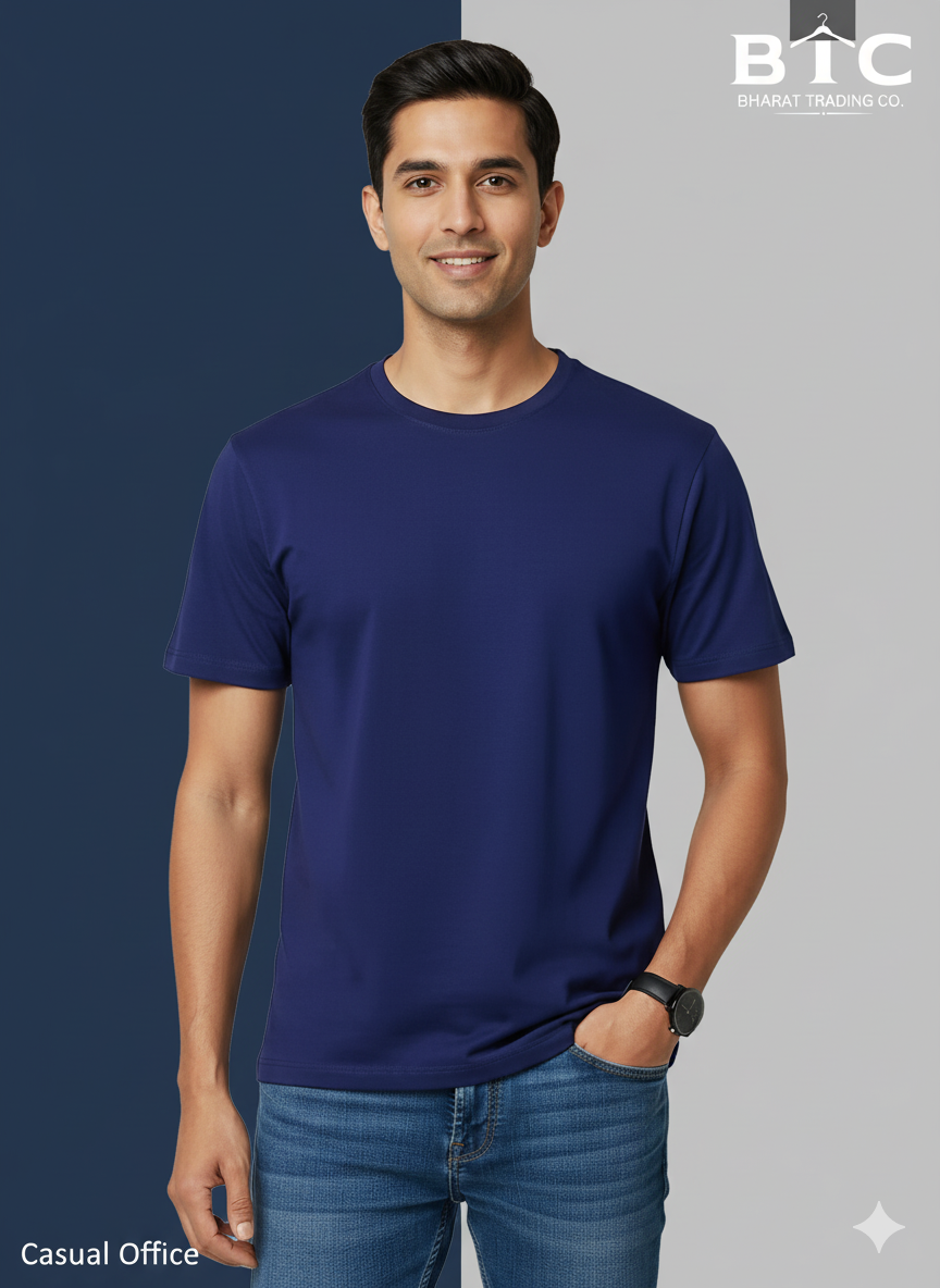 Navy Blue Plain T-Shirt