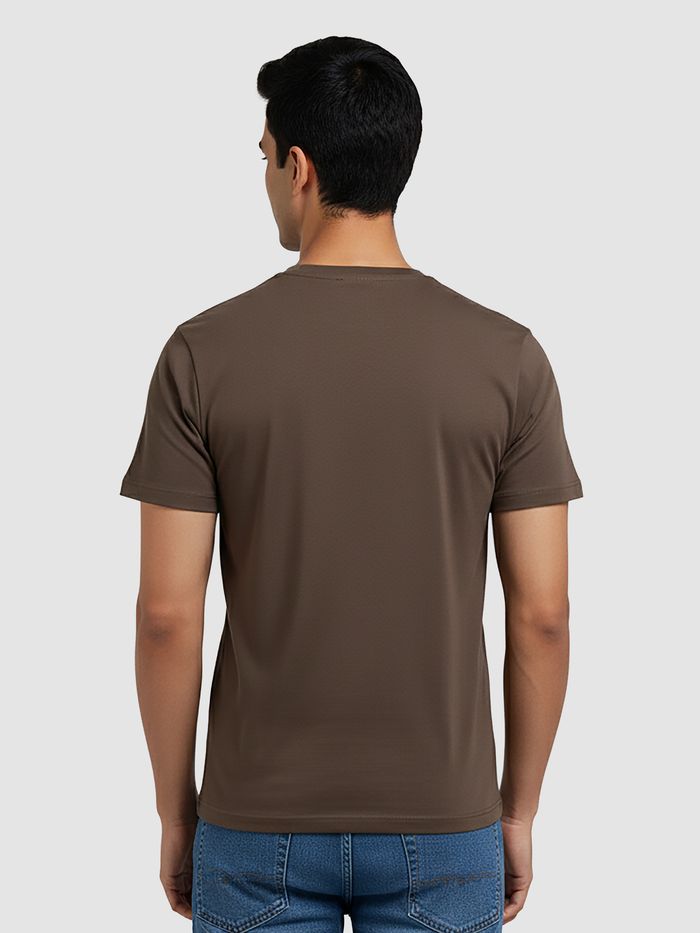 Brown Plain T-shirt - Image 2