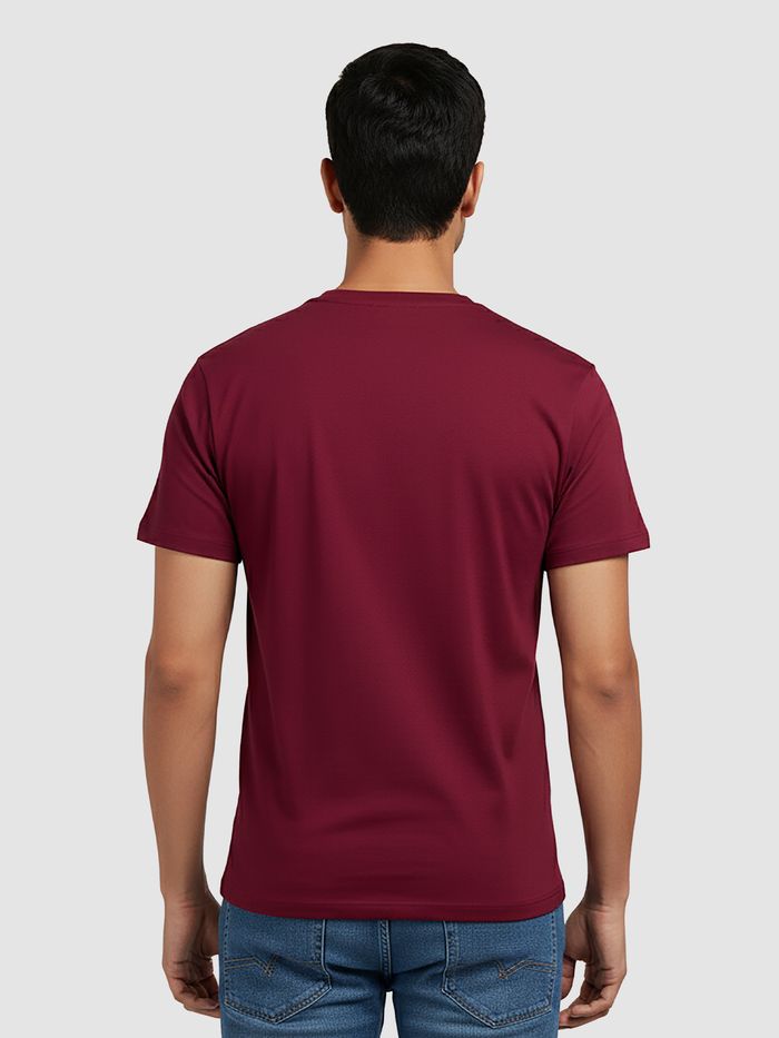 Burgundy Plain T-Shirt - Image 2
