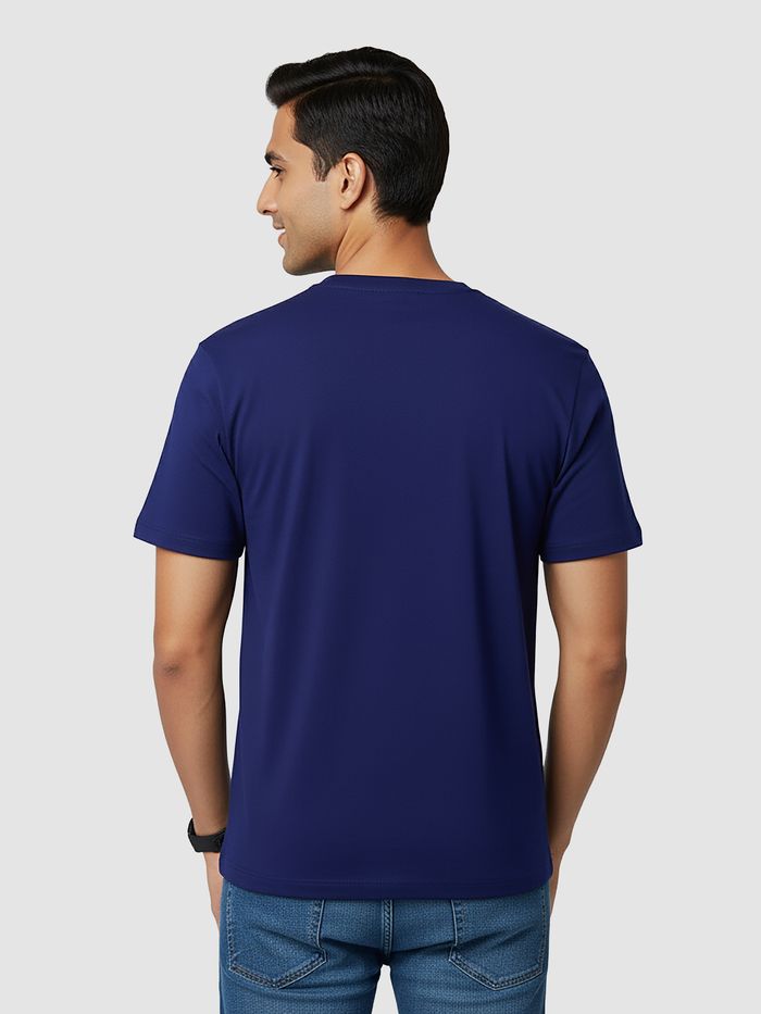 Navy Blue Plain T-Shirt - Image 2