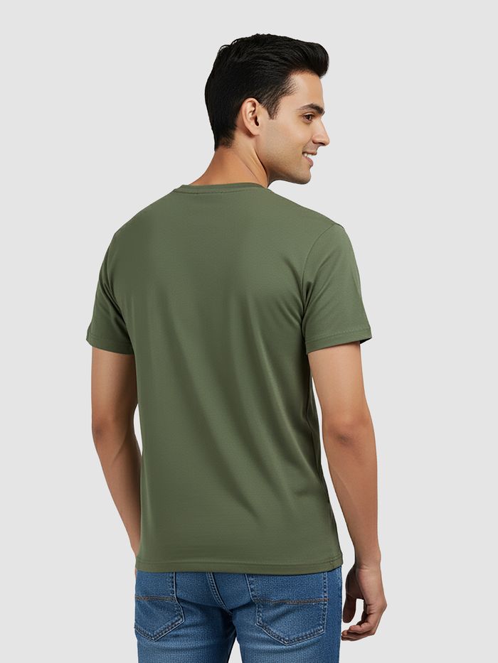 Green Plain T-shirt - Image 2