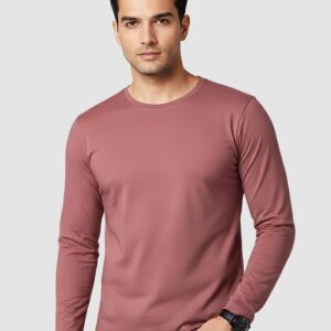 Plain Mauve Glow Full Sleeves T-shirt