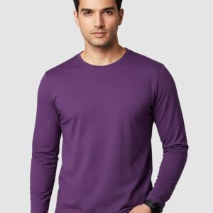 Plain Violet Full Sleeves T-shirt