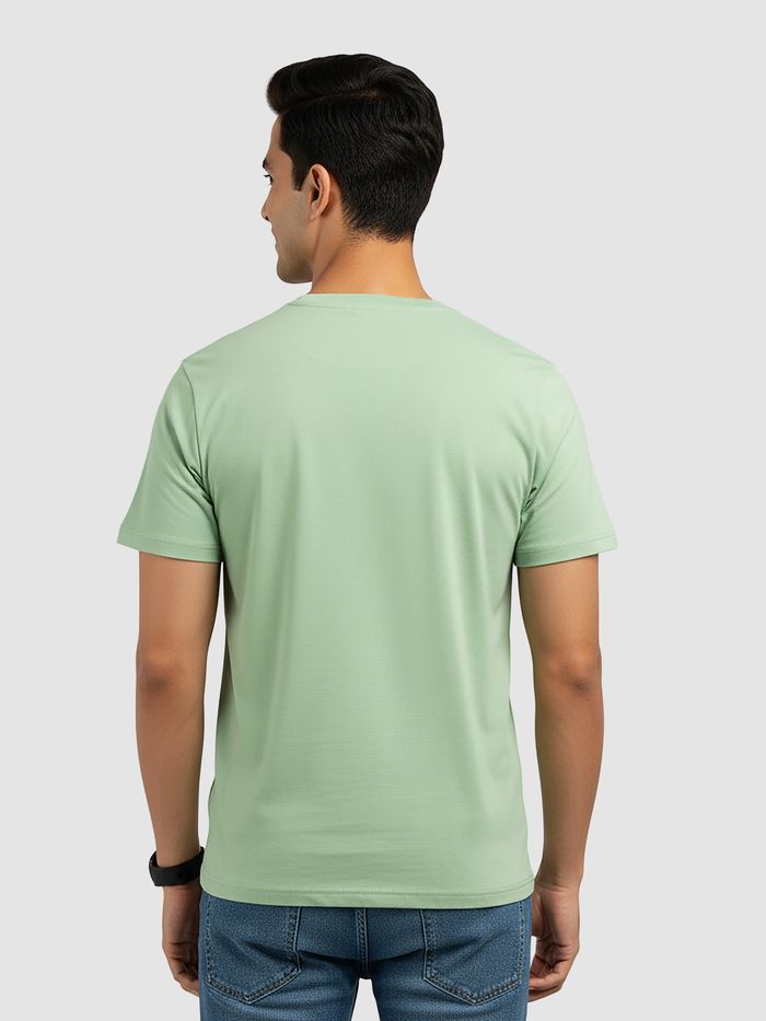Seafoam Green Plain T-Shirt - Image 2