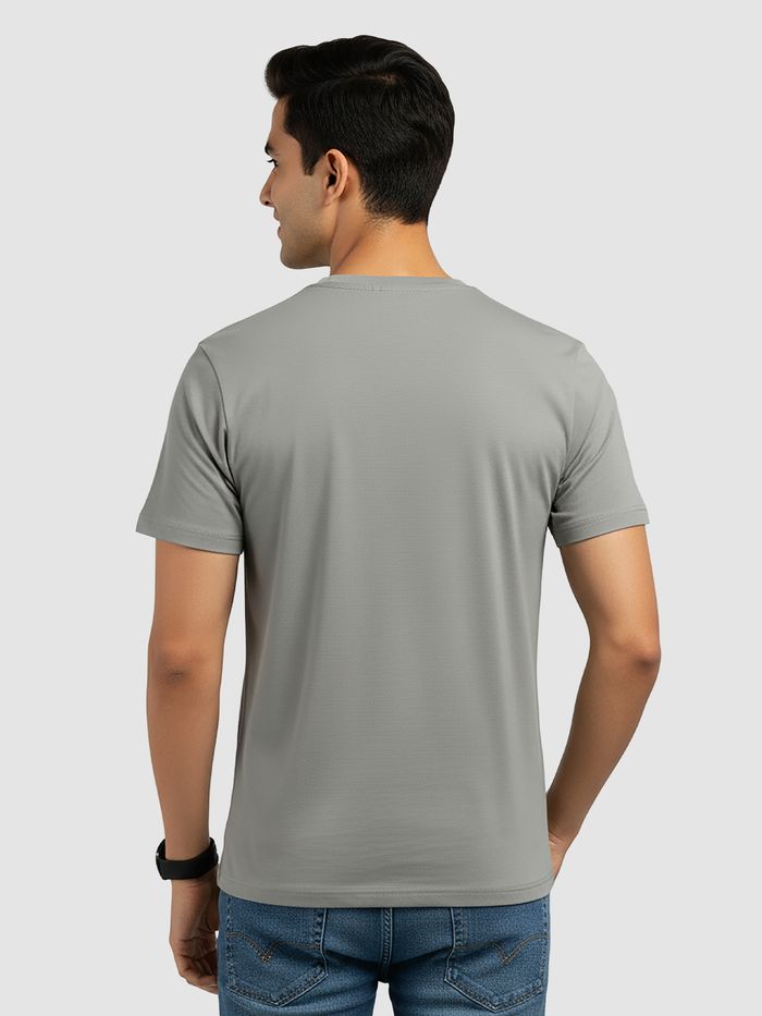 Grey Plain T-Shirt - Image 2