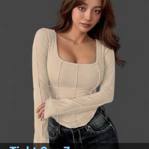 Square Split Crew Neck